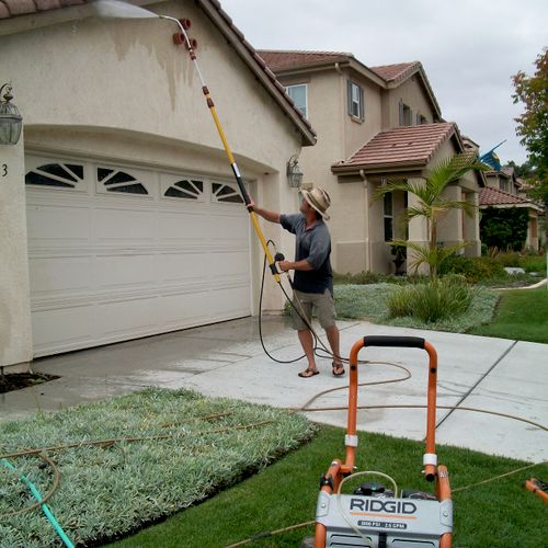 Residential Power Washing in Oceanside.  This hous