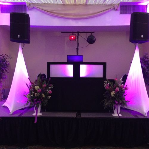 an uplit wedding setup. We have the cleanest and m