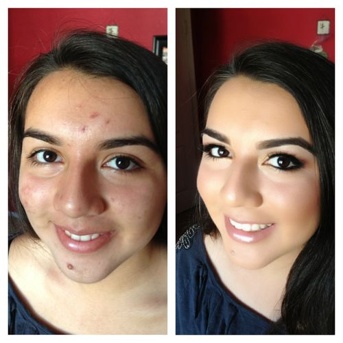 Before & After Makeup for Senior Portraits.