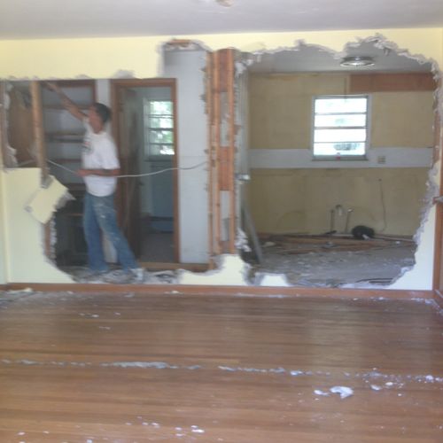 Wall demolition structural chesterfield