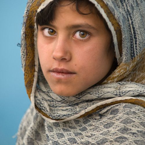 Afghan girl in school