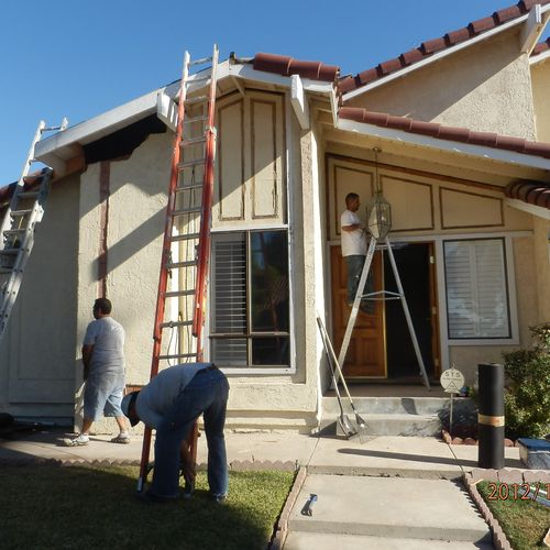 Complete exterior remodeling, stucco repairs and p
