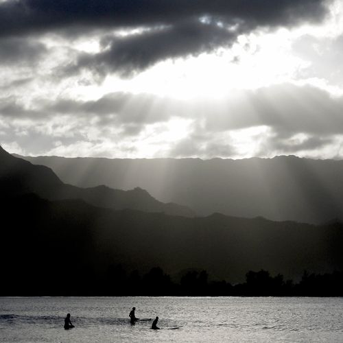 Surfers in Hawaii