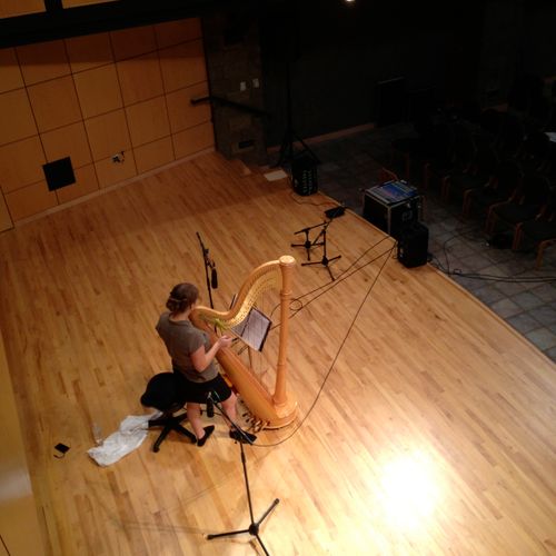 Recording session with harpist Anna Hagen in Augus