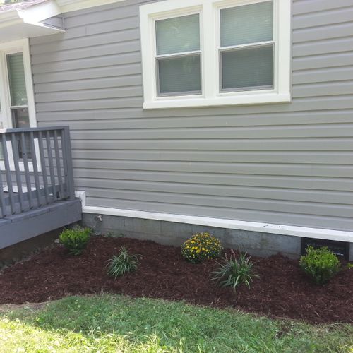 Small flower bed installation