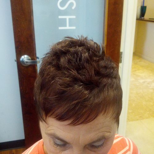 Pixie cut with full color....