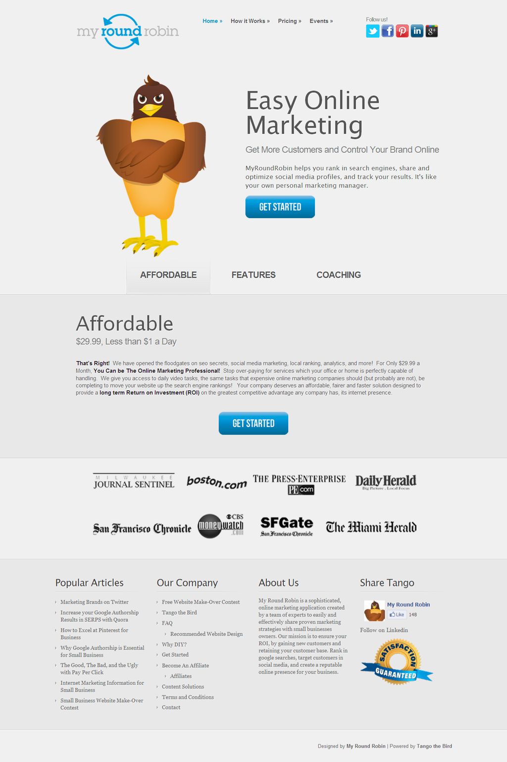 MyRoundRobin DIY Online Marketing App in WordPress