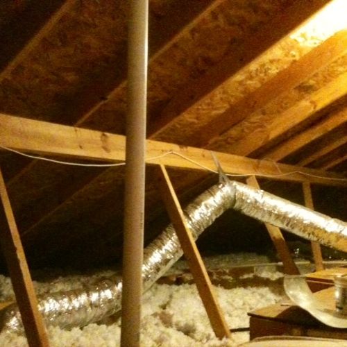 Before Radiant Barrier is added to attic