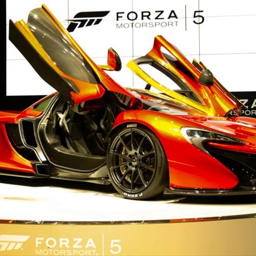 Mclaren P1 on display at the Forza 5 booth during 