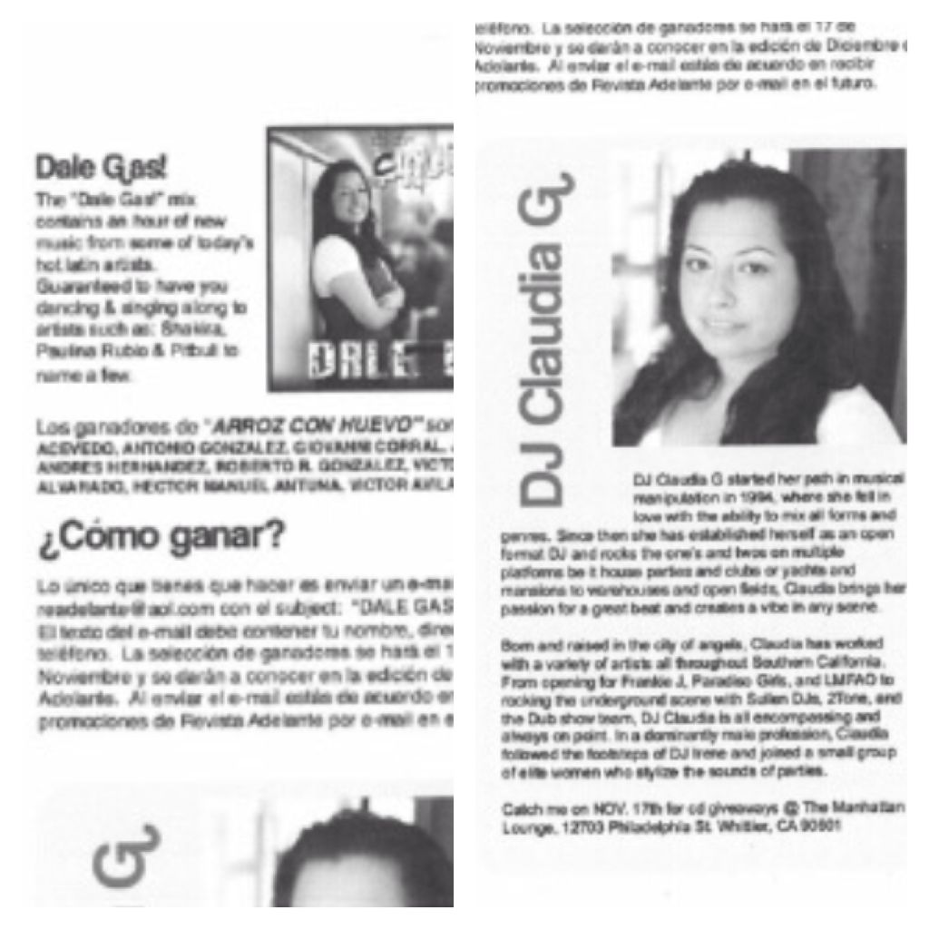Adelante Magazine Featured DJ November 2012
