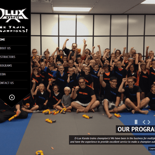 Website for D-Lux Karate - www.adamlux.com