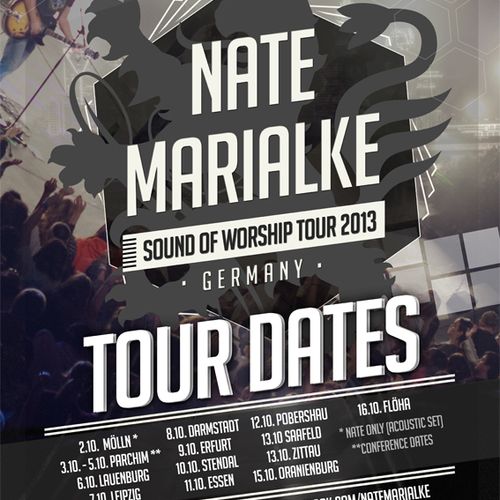 Tour poster for Nate Marialke - www.natemarialke.c