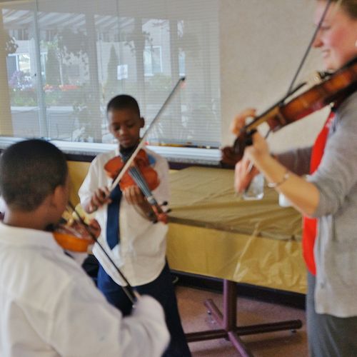 Students performing at a local nursing home