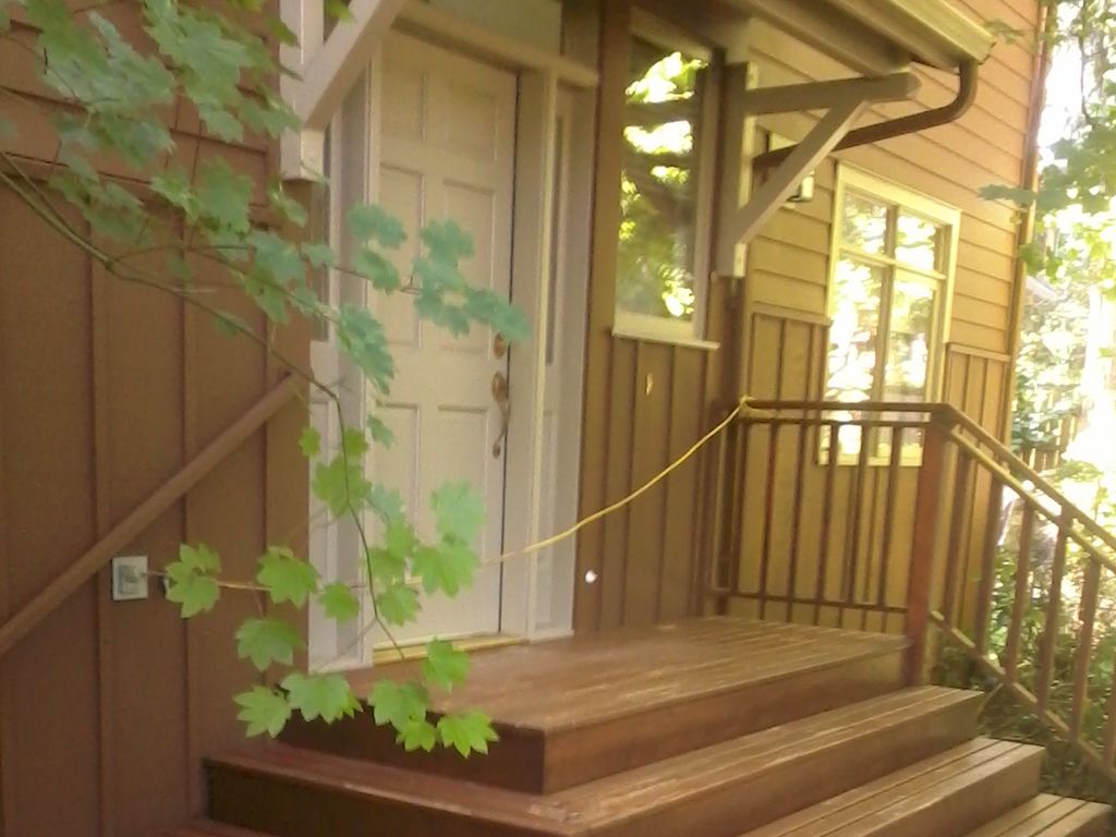 Front door I painted and decks stained