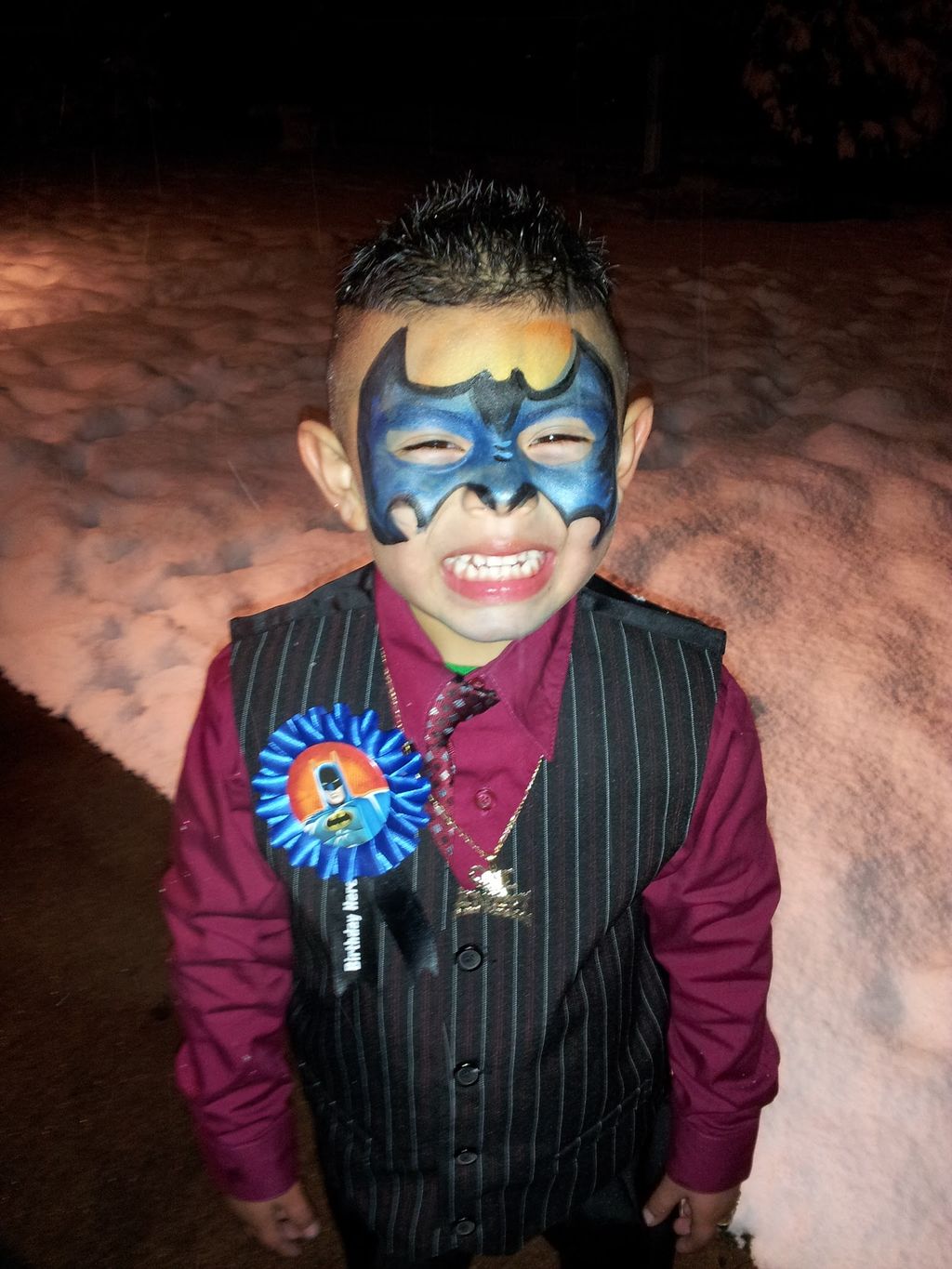 Batman Birthday! Could his smile get any bigger?