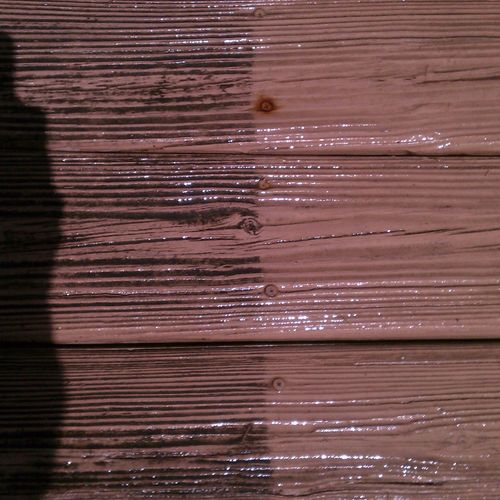 Painted wood deck
