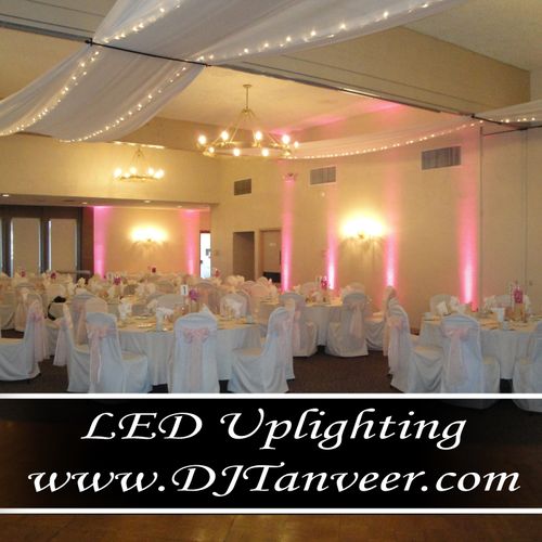 LED uplights to add ambiance to any event.
