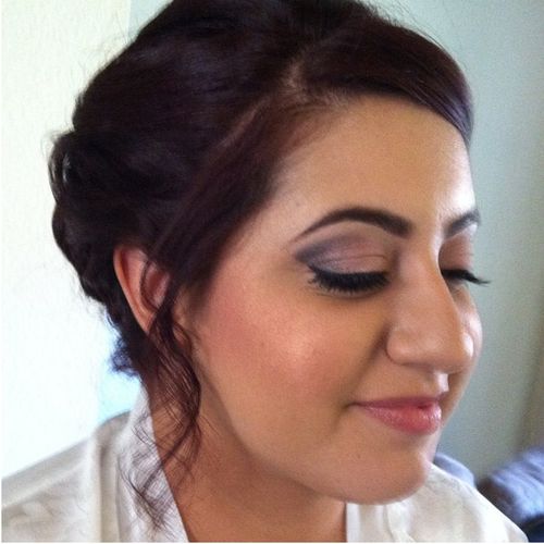 beautiful bride  i did her hair and makeup