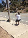 TRX squats facing uphill