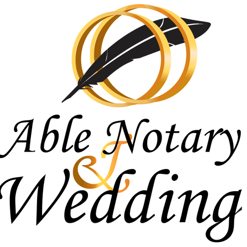 Able Notary & Wedding Logo