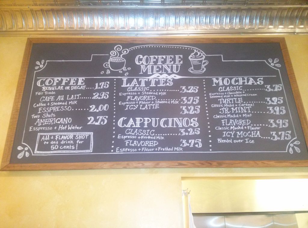 Chalkboard Menu- The General Store, Minnetonka
Oct
