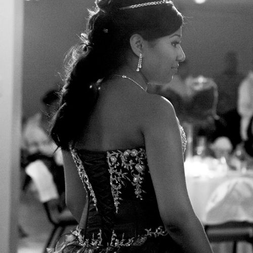 One of our quinceaneras at her event.