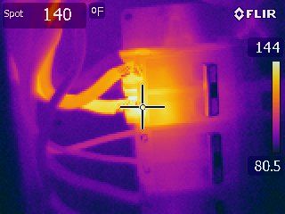 Infrared imaging technology in use on inspections.