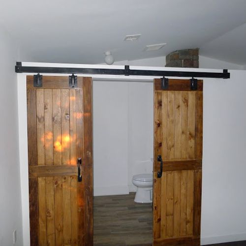 Custom made interior barn doors