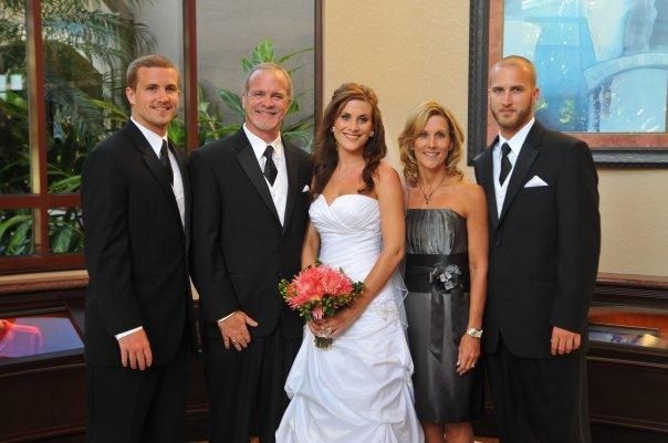 My favorite bride- my daughter and wife and two so