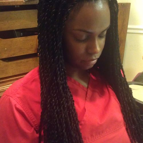 Mid Back Senegalese Twists