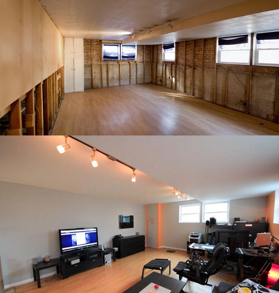 Basement Work - full plumbing. Before and After - 