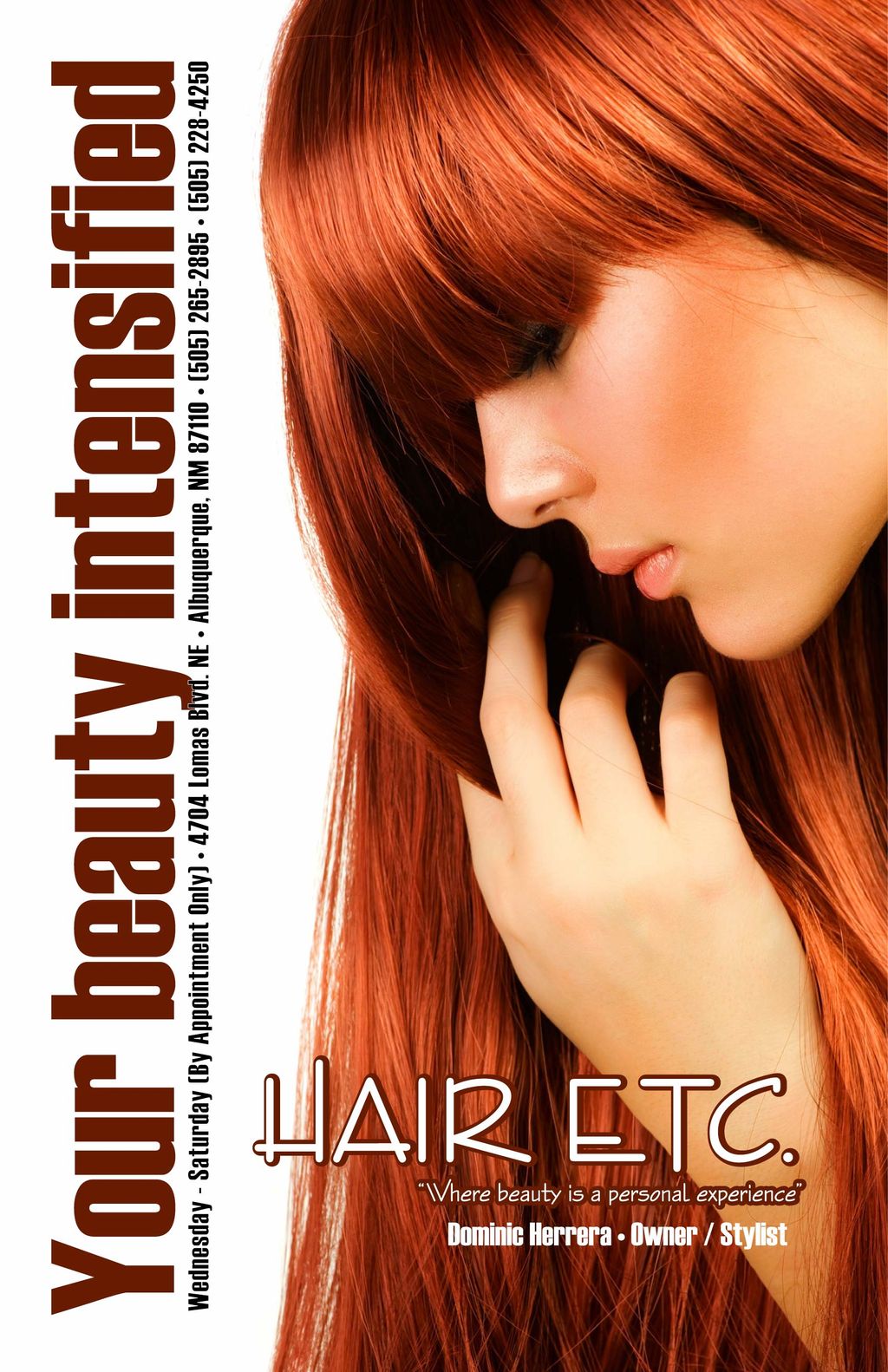 Ad design for Hair Etc. - a hair salon