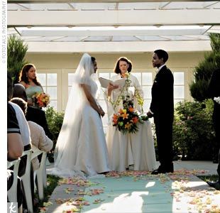 This wedding was featured on "The Knot".