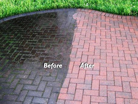 Brick Paver Patio Before and After