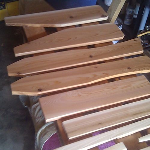 Picture 1: Adirondack ski chair, the wood pieces.