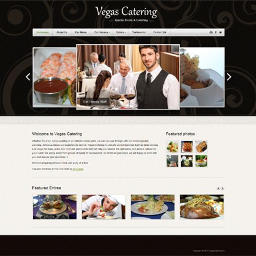 Catering company website I designed and developed