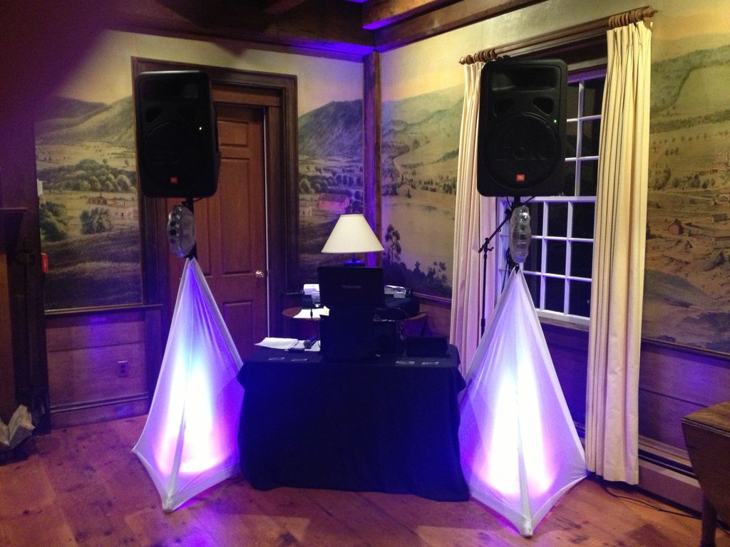 DJ set-up with Scrims Up Lighting October 2013
