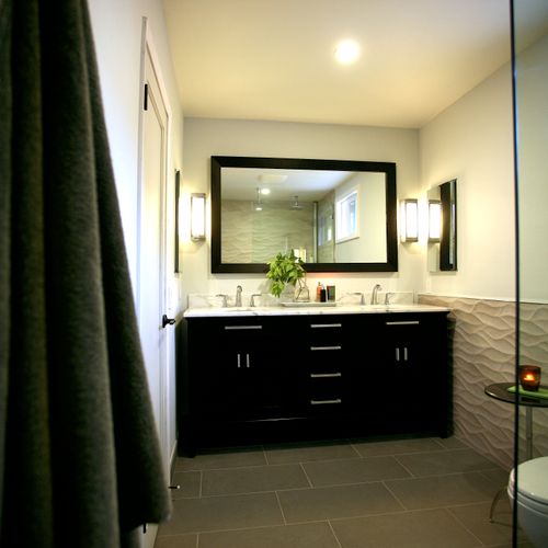 Master Bath, combining classic materials like Carr