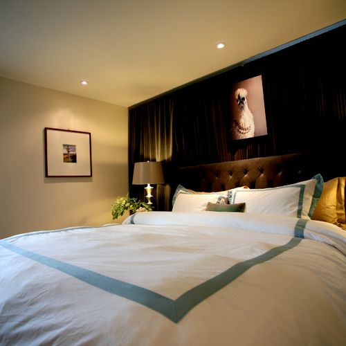 Master Bedroom, plush bedding and wall-to-wall and