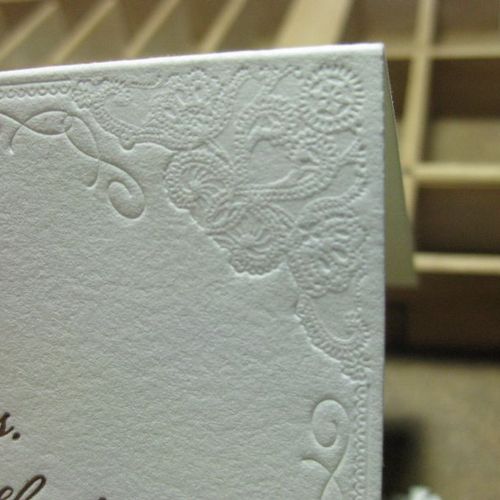 Alton & Rebekah's Wedding Stationery features blin