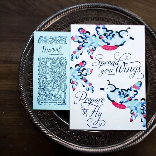 Hand-painted Custom Greeting Cards + Printed Envel