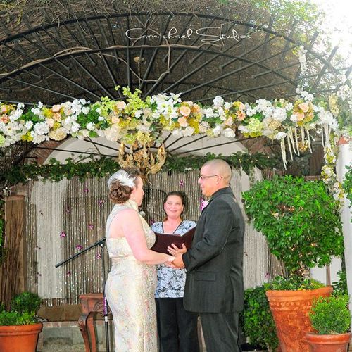 The Stillwell House ( Tucson, AZ) garden wedding.