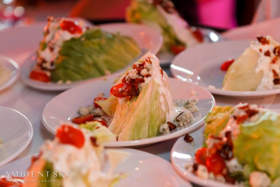 Wedge Salad with ice berg lettuce, crisp bacon, Or