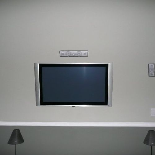 IR set up with receiver located in closet