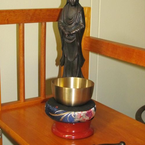 Kwan Yin in my office - Goddess of Compassion and 