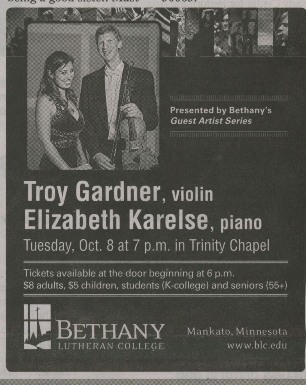 Concert announcement duo recital