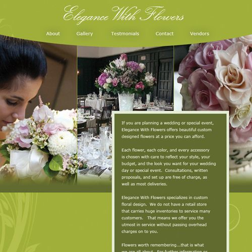 Elegance With Flowers - Website Design
