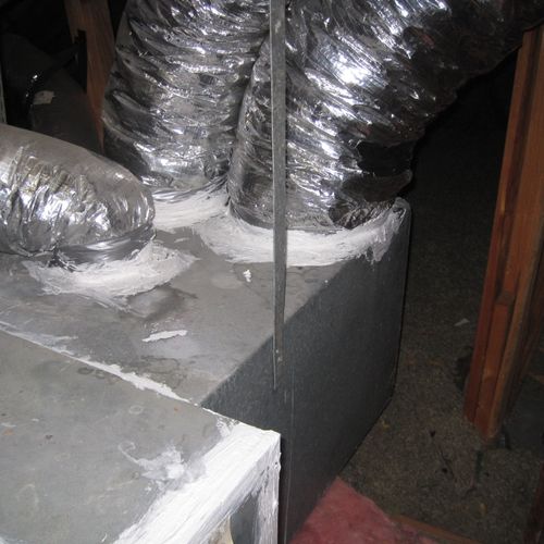 Sealed ducts to prevent air leaks