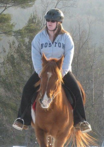 Riding my sisters mare in NH