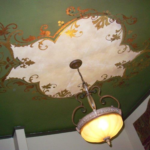 Faux painted ceiling